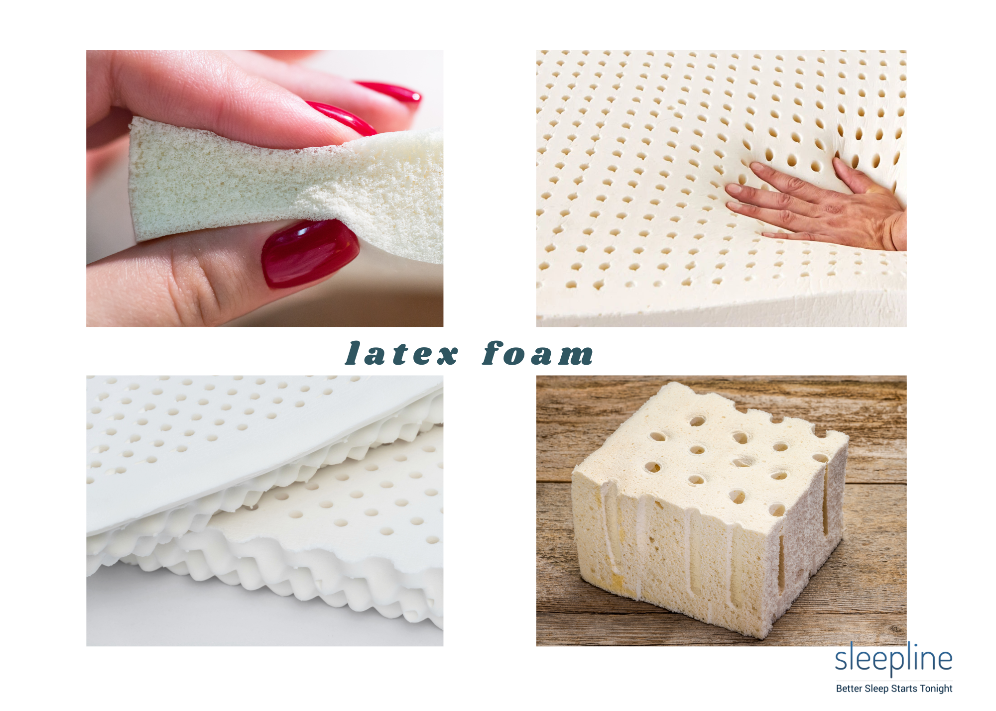 Types of latex compared to memory foam