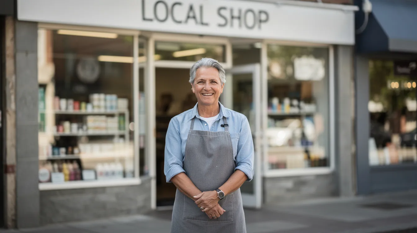 7396b903 7e9d 4fd0 b40d be61d17c52a6 A small retail shop owner stands confidently in front of their store, showcasing their business operations and readiness to engage in financial transactions. Their presence highlights the importance of financial assistance for small and micro businesses, particularly for those considering applying for a mudra loan to support their entrepreneurial journey.