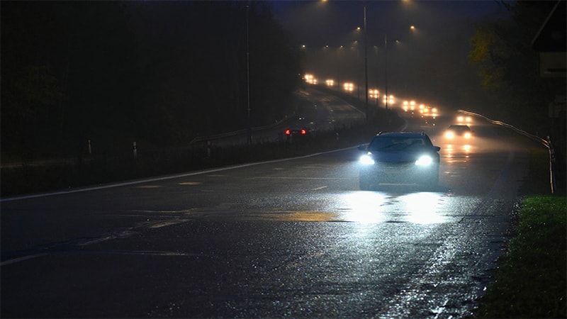 Well-aimed headlights won't cause glare