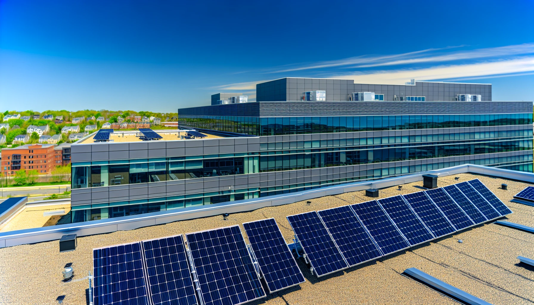 Solar Panels On Commercial Building