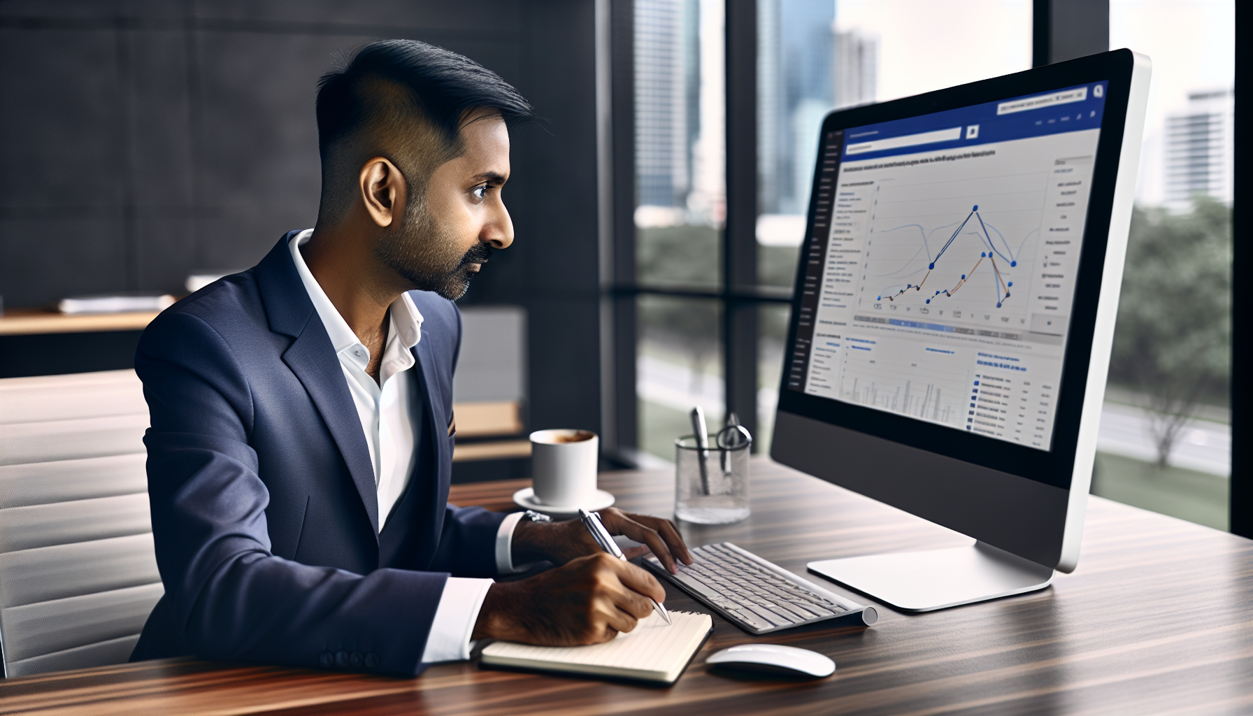 Photo of a person analyzing website SEO performance