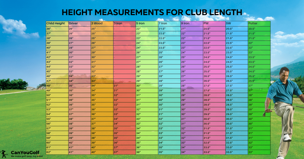 Youth Golf Club Size Chart 