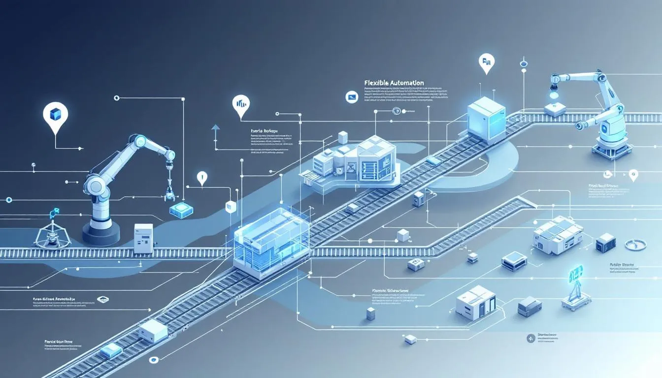 Flexible automation systems adapting to different manufacturing tasks.