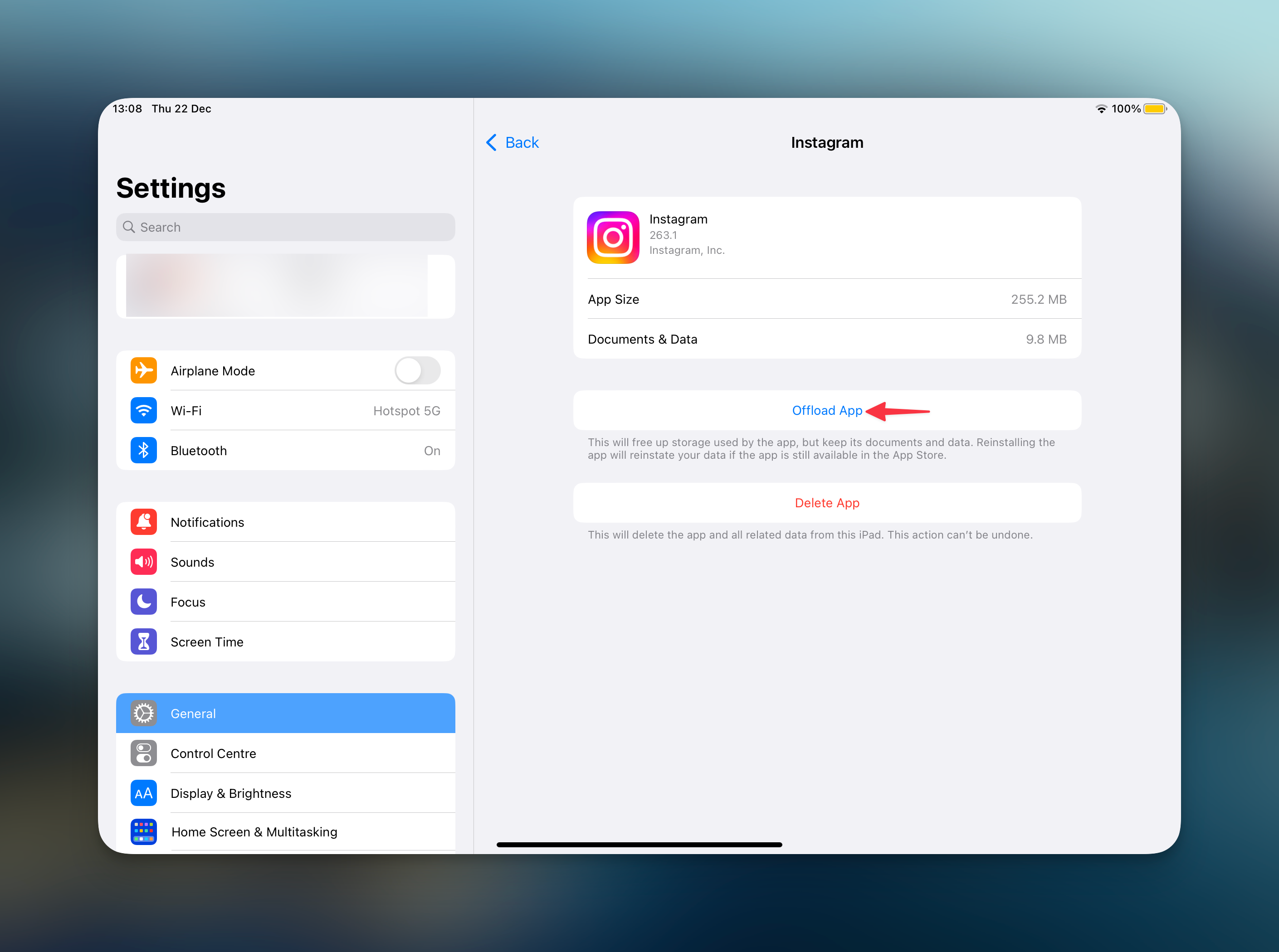 Remote.tools shows how to offload instagram app on iPhone or iPad to fix instagram pictures not loading