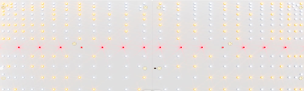 The layout of led lights leds on an led grow light panel