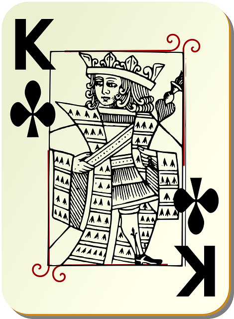 playing card, king, clubs