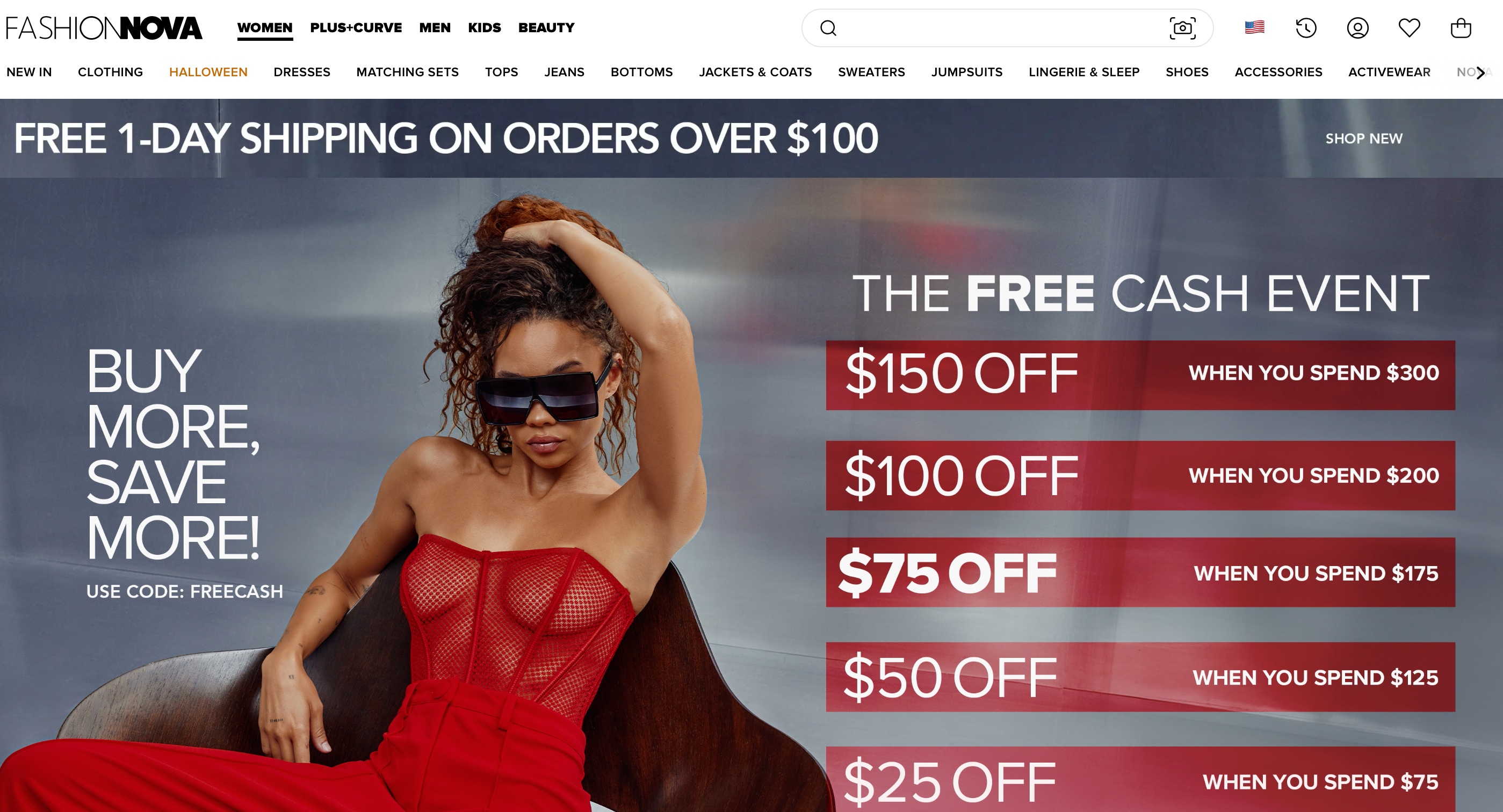 dropshipping stores - fashion nova 