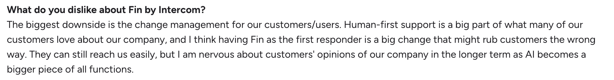 G2 review of Intercom.