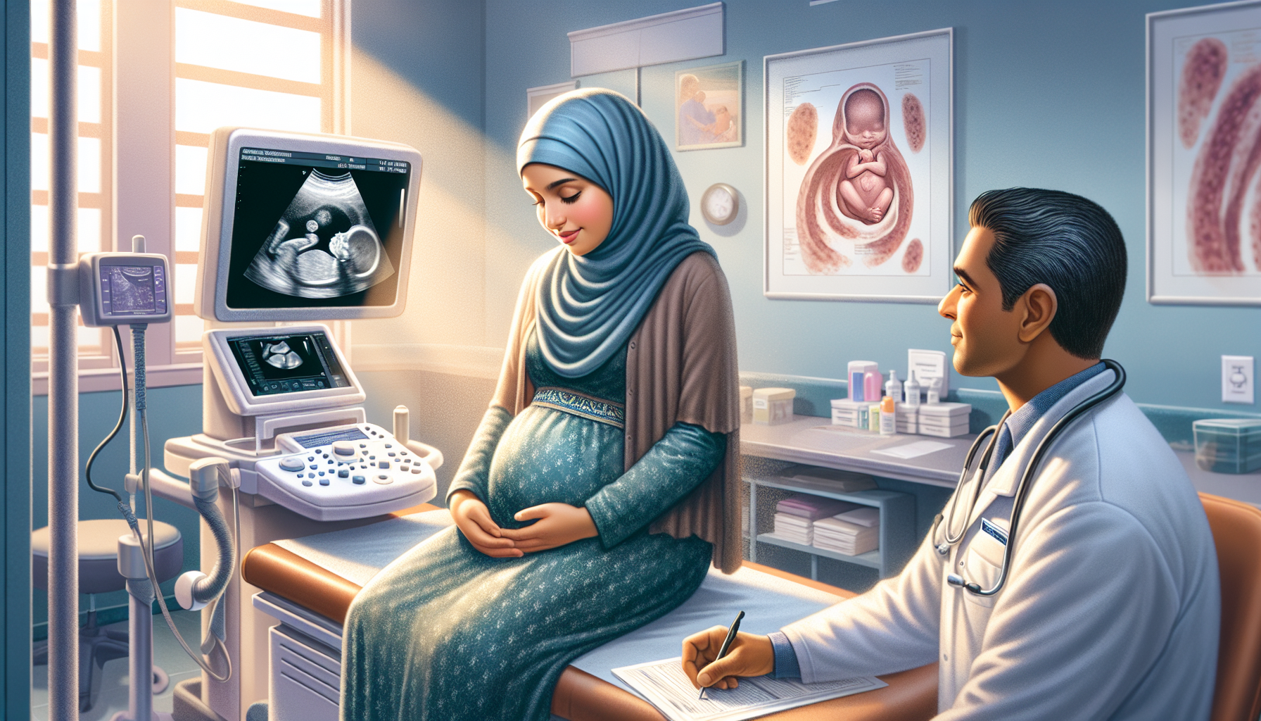 Illustration von Vorsorgeuntersuchungen in der Schwangerschaft