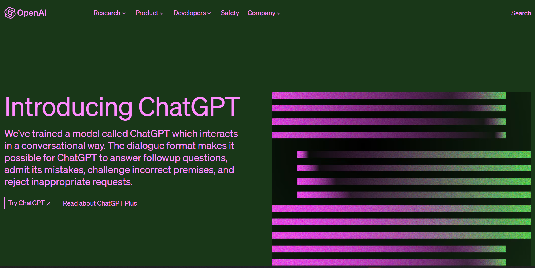 ChatGPT Homepage