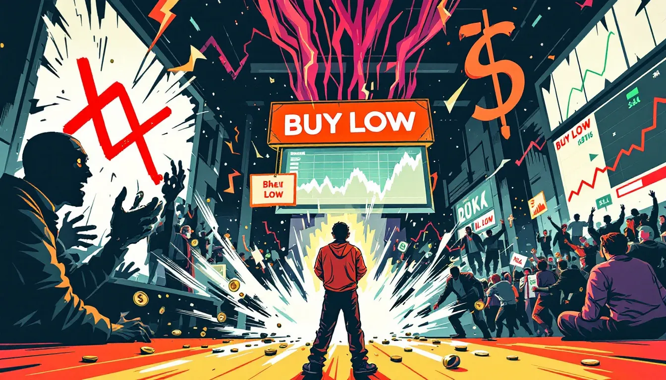 A cautionary image representing common mistakes investors make during market declines.