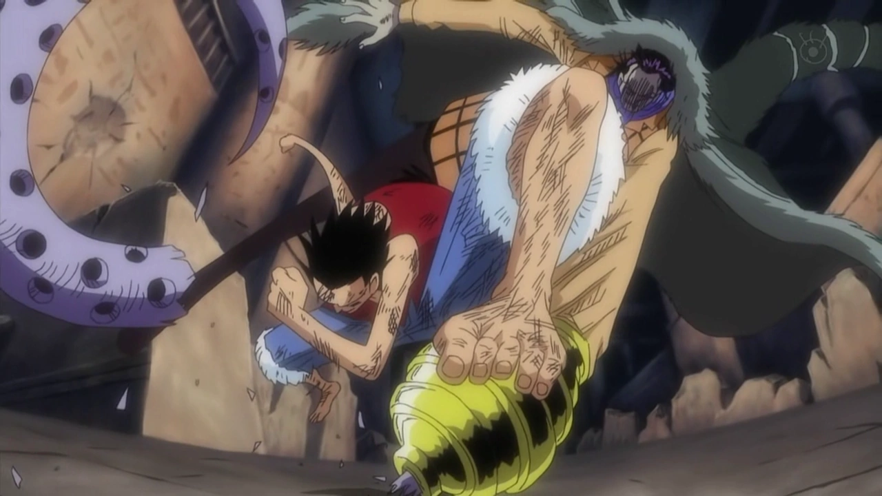 Luffy and Crocodile in Alabasta