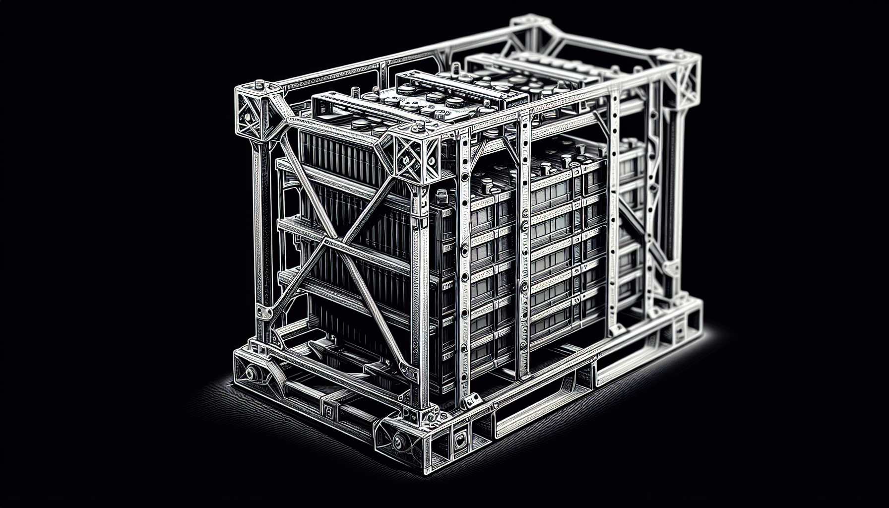 Illustration of welded steel frame construction