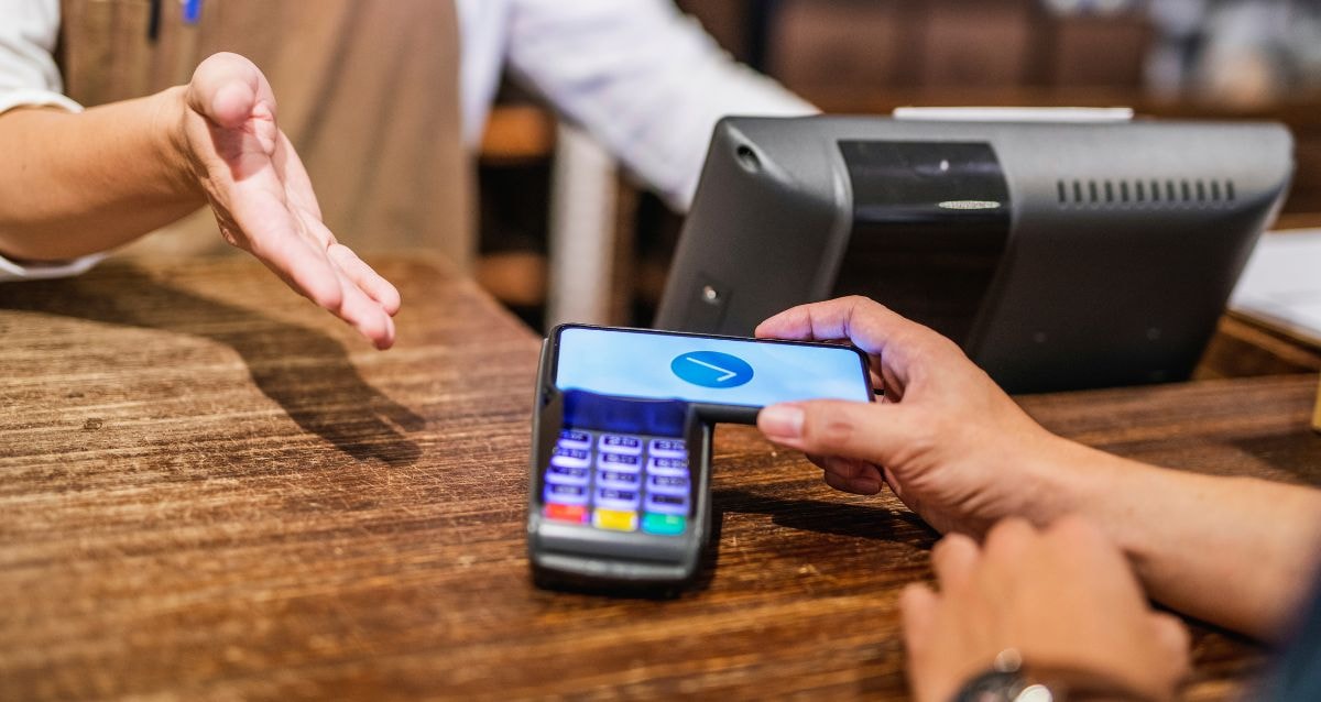 Merchant payment processing where the customer is using their phone to make a payment