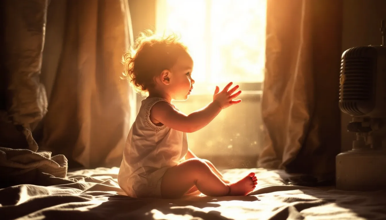 A child playing safely in a nurturing environment, representing the best interest of the child standard.