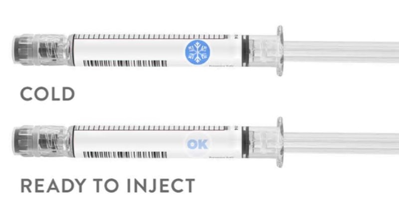 Medical use case of thermochromic ink