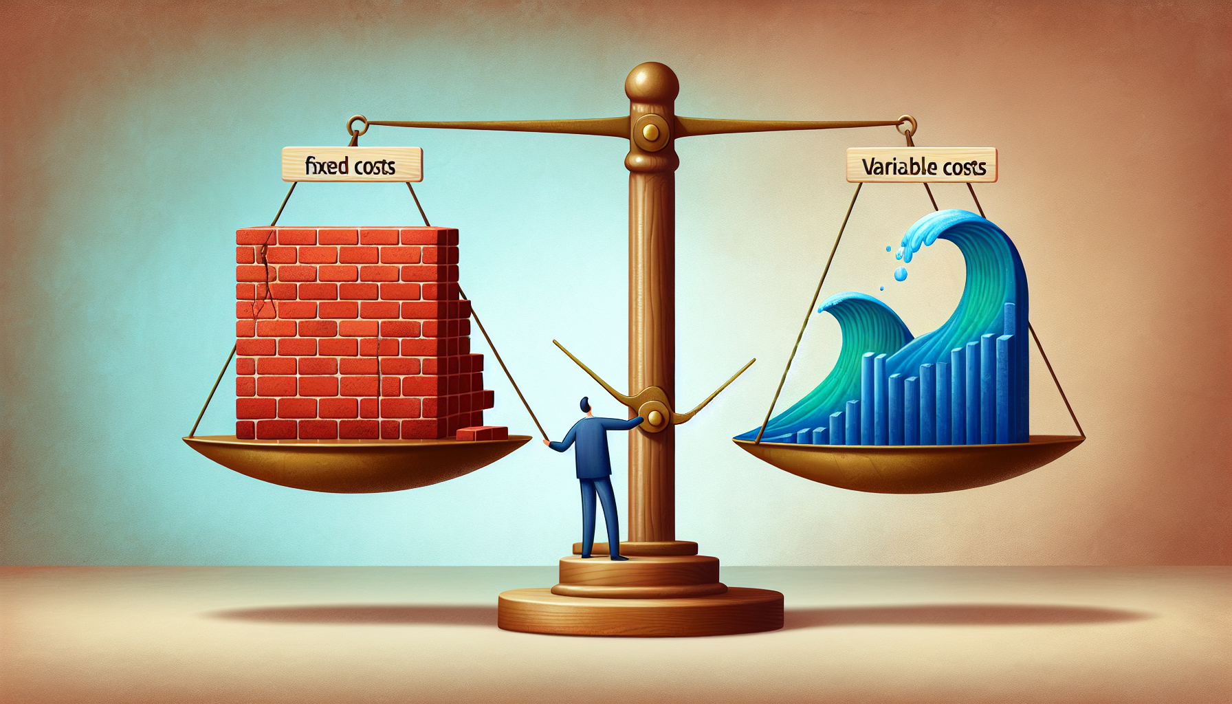 Illustration of fixed and variable costs in restaurant budgeting