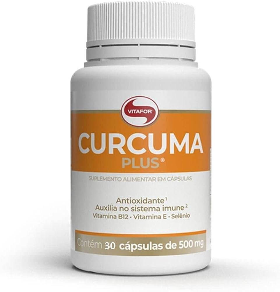 Cúrcuma em cápsulas da Vitafor. Fonte da imagem: Amazon