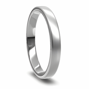Klasikinis vestuvinis žiedas iš platinos 3 mm - fashiongold.lt