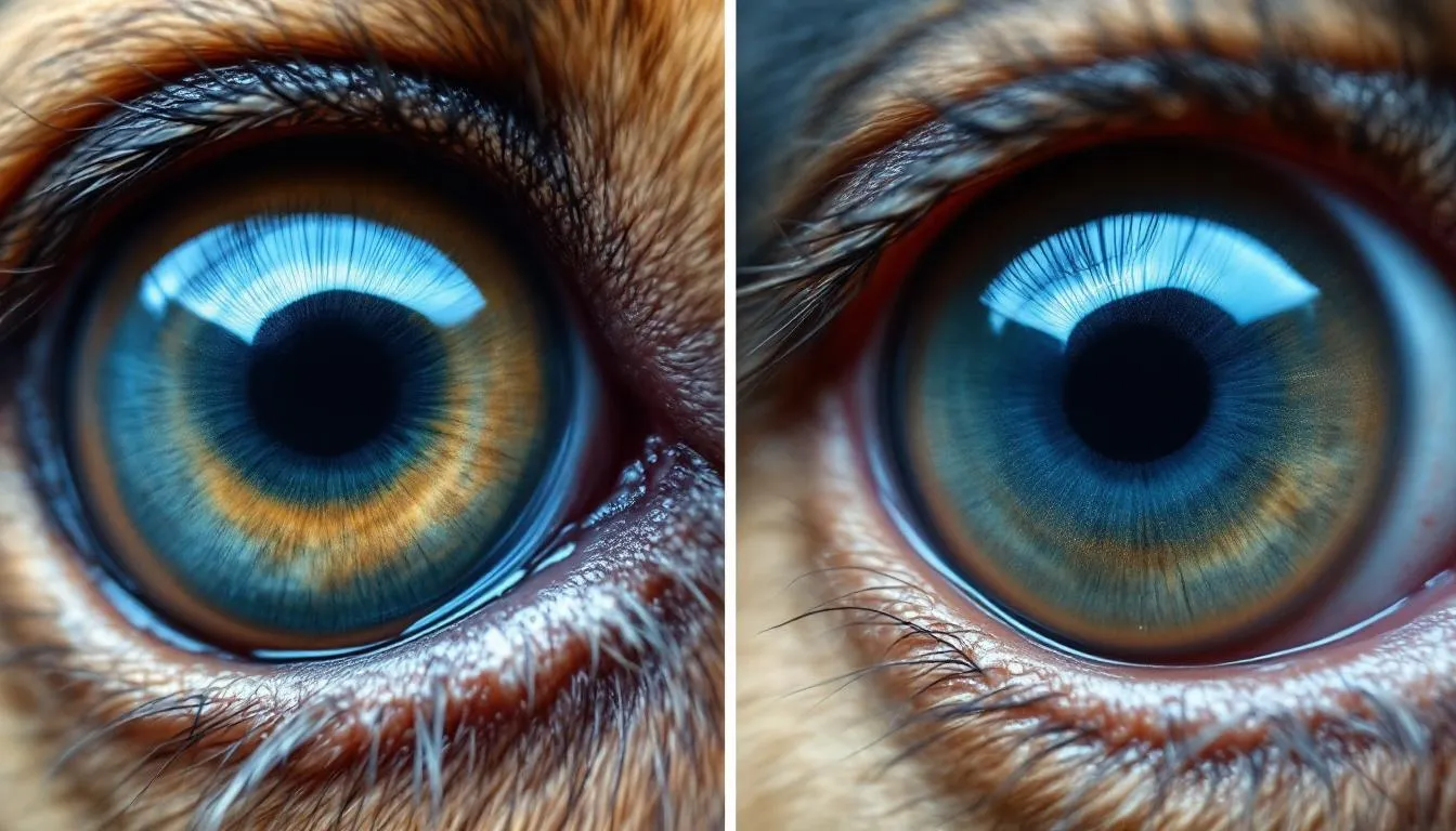 A close-up image of a dog