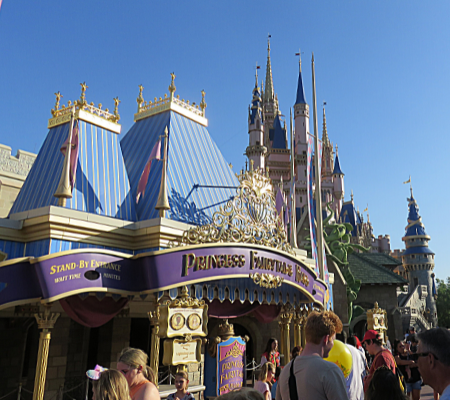 You can meet Princess Cinderella at Disney World in the Princess Fairytale Hall