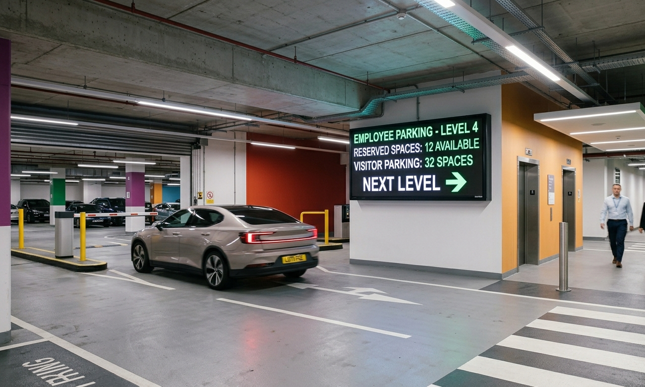 6 Best Digital Signage Software Companies for Parking Facilities 2 parking digital signage works