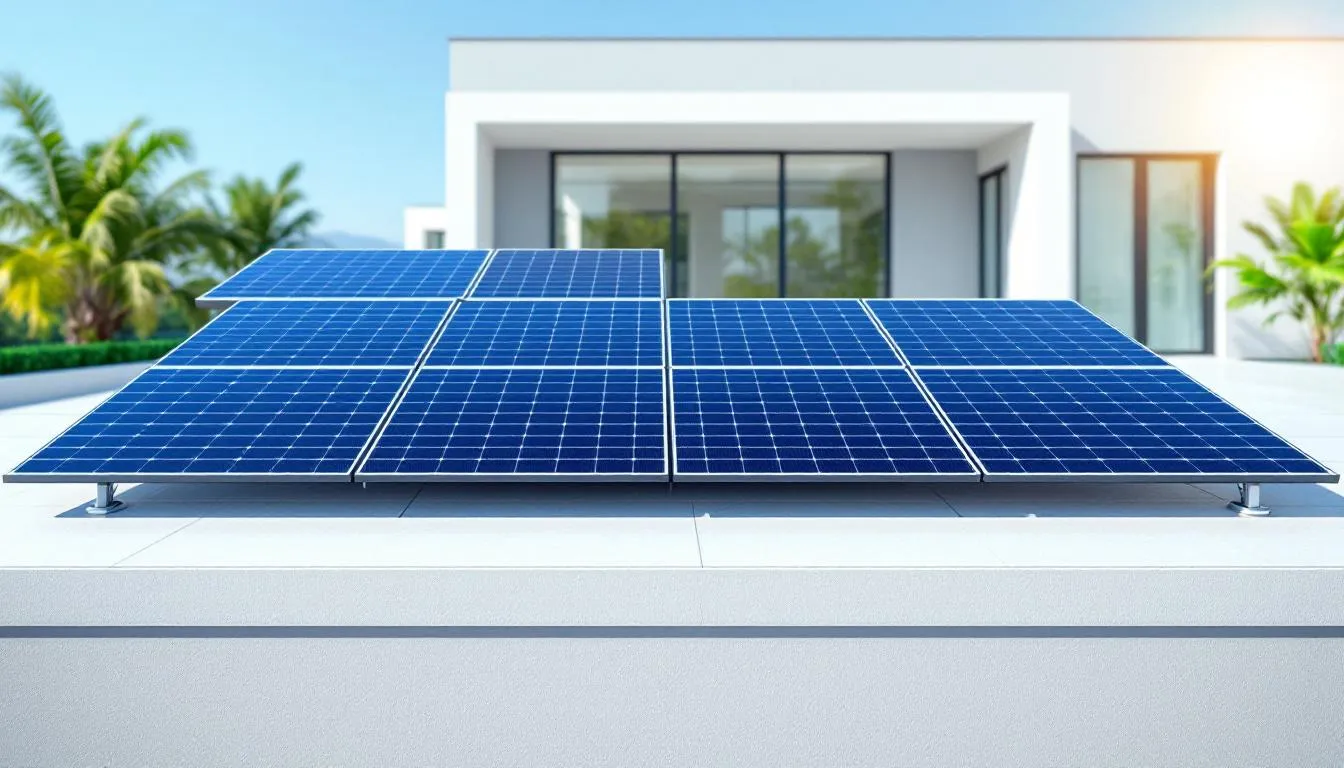 Instalacja fotowoltaiczna 6 kW na dachu z panelami solarnymi