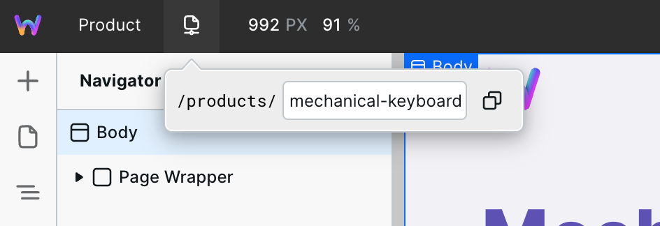 Adding a test param slug which is a value from my Airtable Base