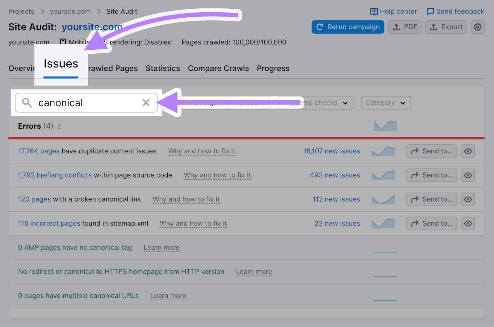 Snip of Canonical URL Guide