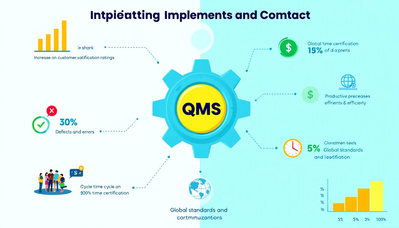 Benefits of implementing a QMS in manufacturing.