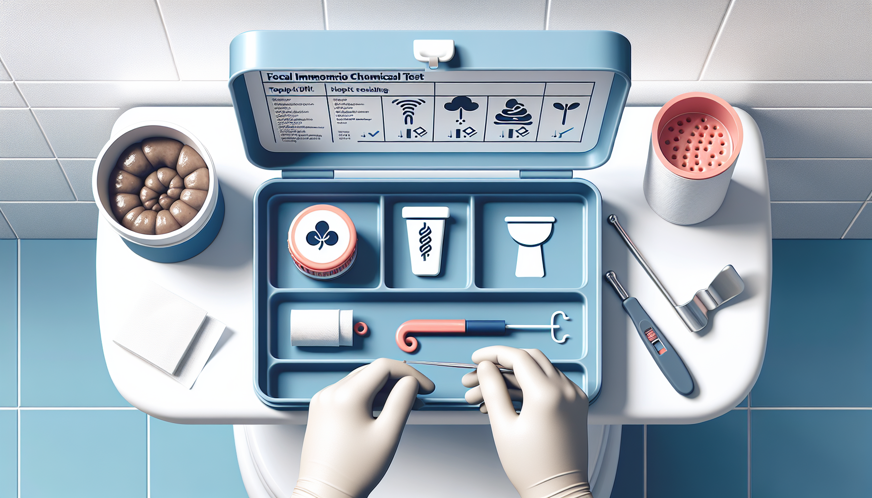 Illustration of at-home colorectal cancer screening options