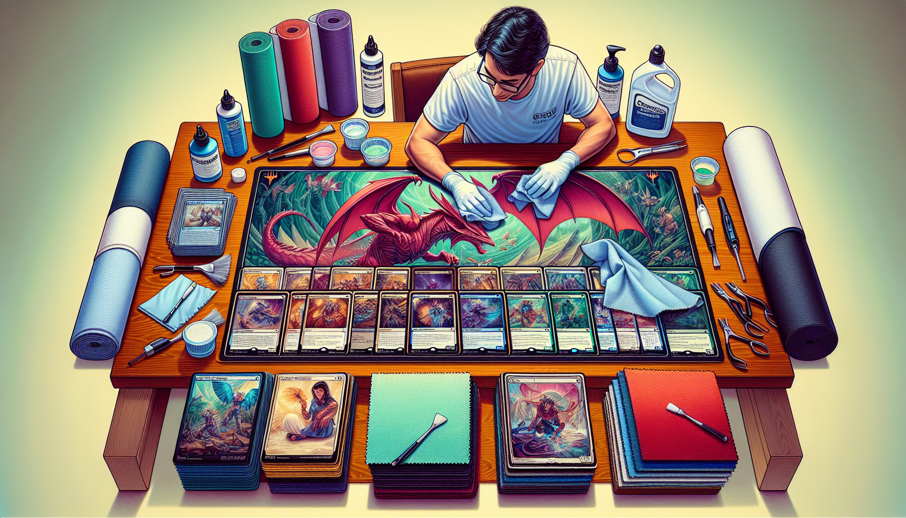 Tips for maintaining and collecting MTG playmats.