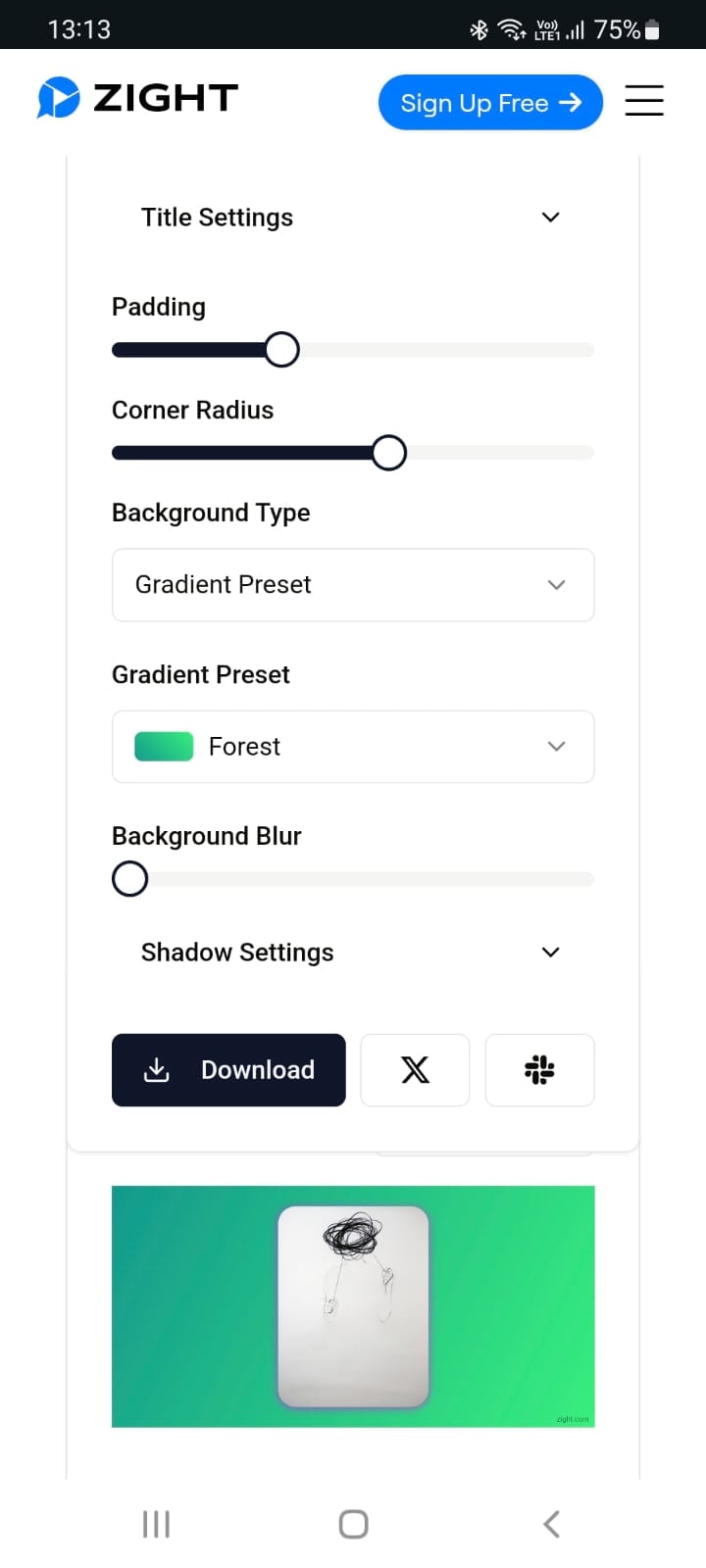 Editing image background on a smartphone