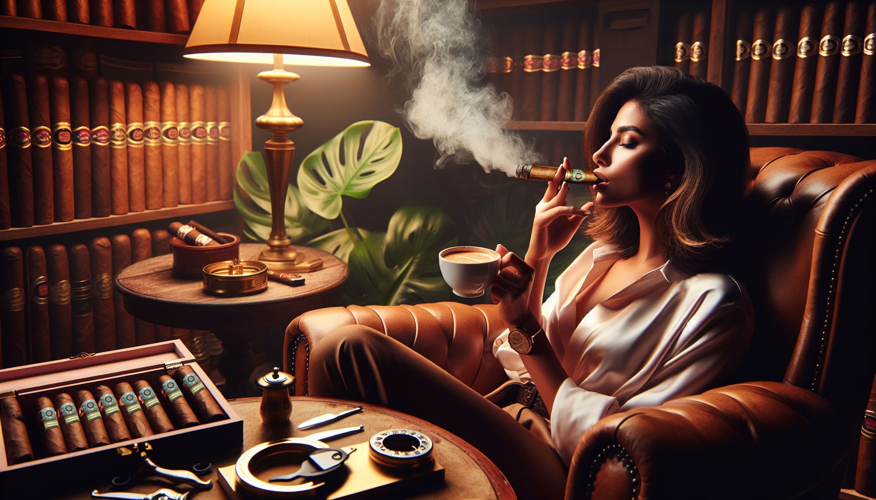 An illustration representing the overall impression of a cigar experience.