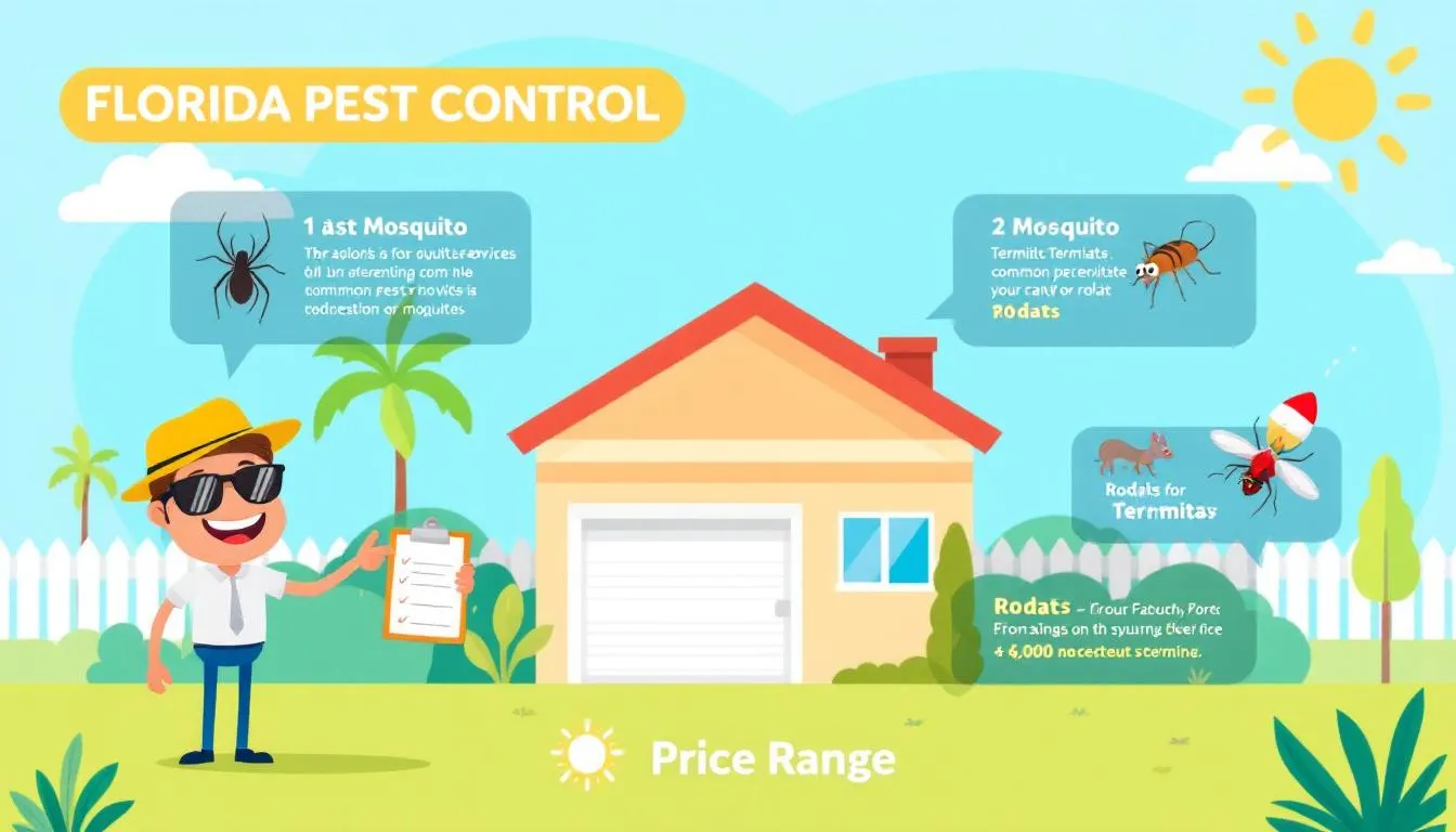 An overview of average pest control costs in Florida, including various treatment options.