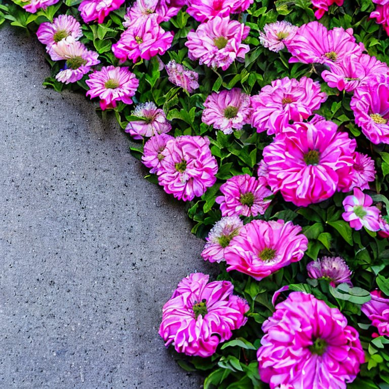 Walkway flowers