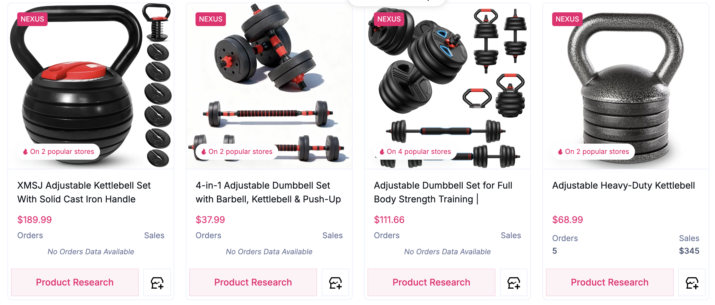 dropship fitness equipment - adjustable kettlebells