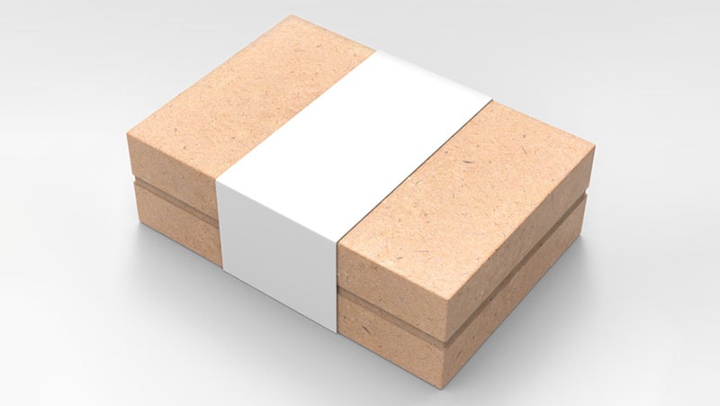 white belly band box sleeve