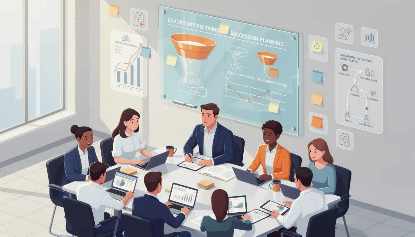 The image depicts a business coach engaging with small business owners in a collaborative setting, discussing strategies for leadership development and operational efficiency. This scene illustrates the supportive coaching relationship that helps business owners clarify their goals and enhance their business success through tailored advice and accountability.