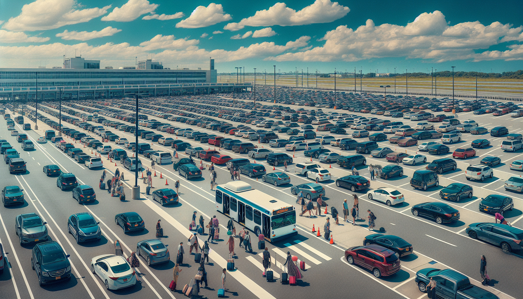 Economy parking area at Newark Airport