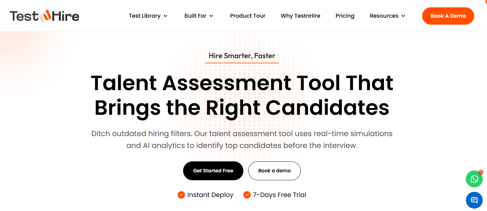 TestnHire online assessment platform providing secure candidate testing, AI-powered evaluation, and remote proctoring capabilities as an Honorlock alternative for online exams and assessments.