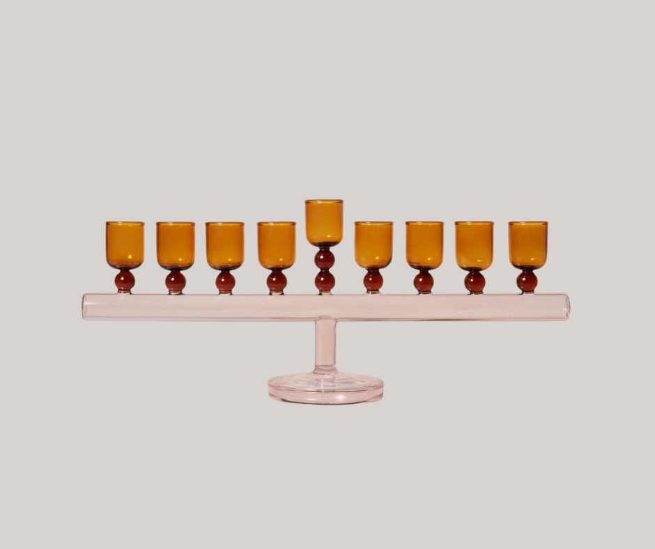 Via Maris' Glass Chanukiah