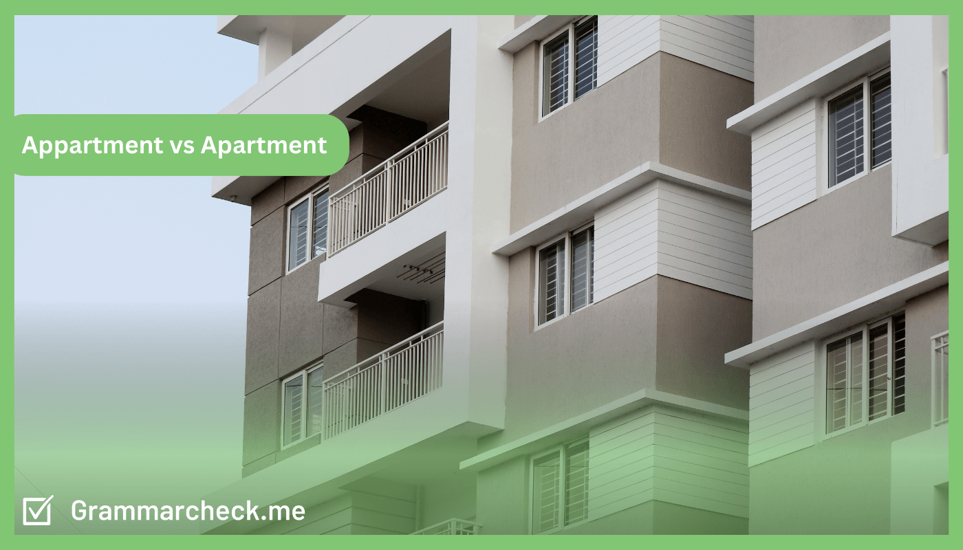 appartment vs apartment spelling