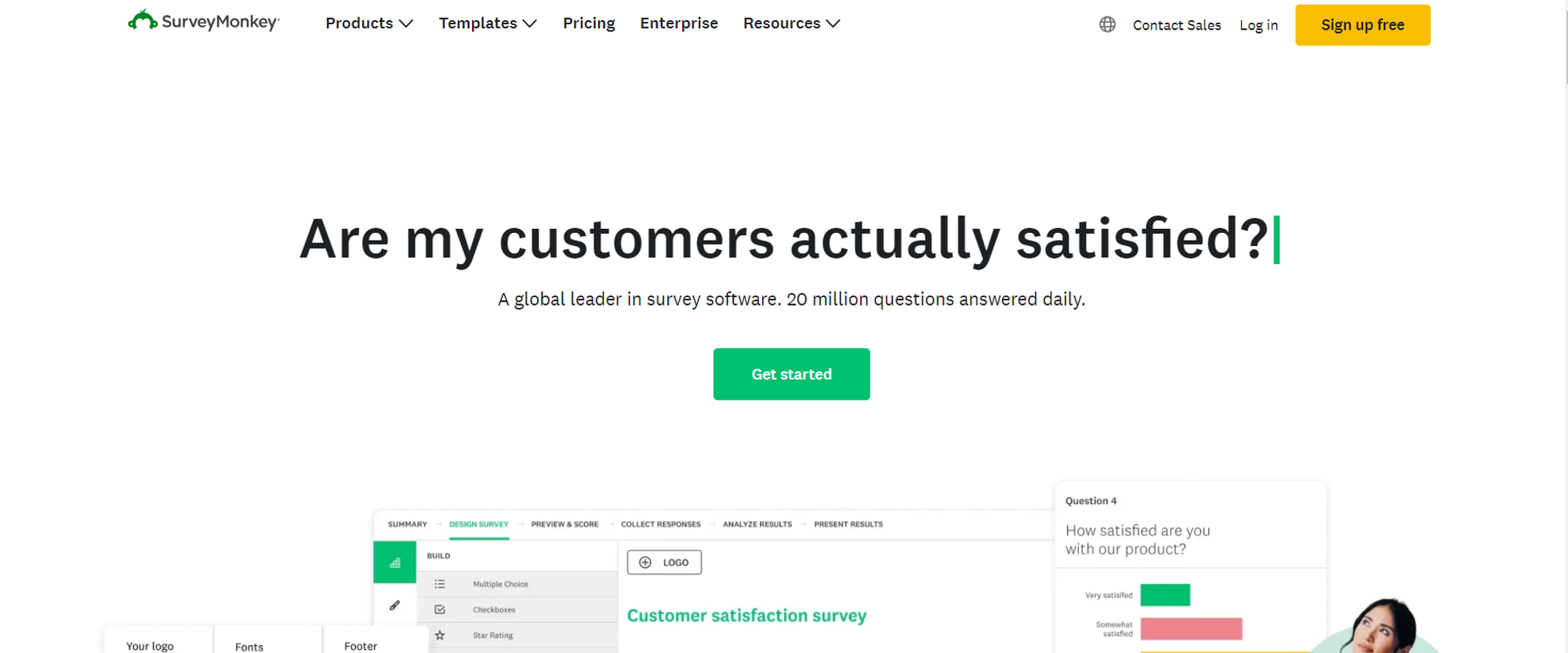 User feedback tools: Survey Monkey