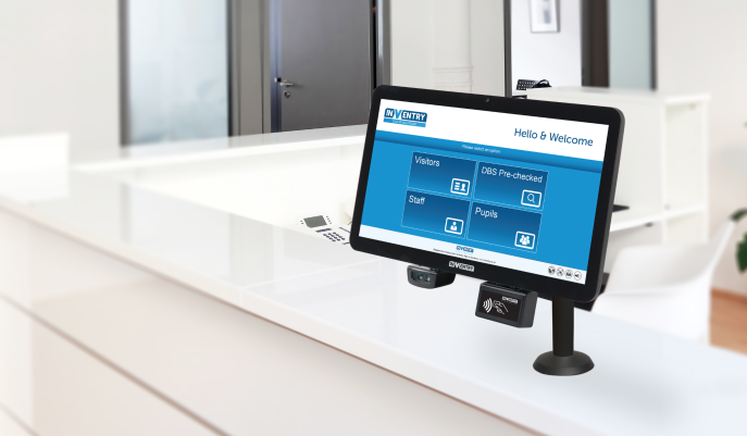 InVentry touchscreen visitor management