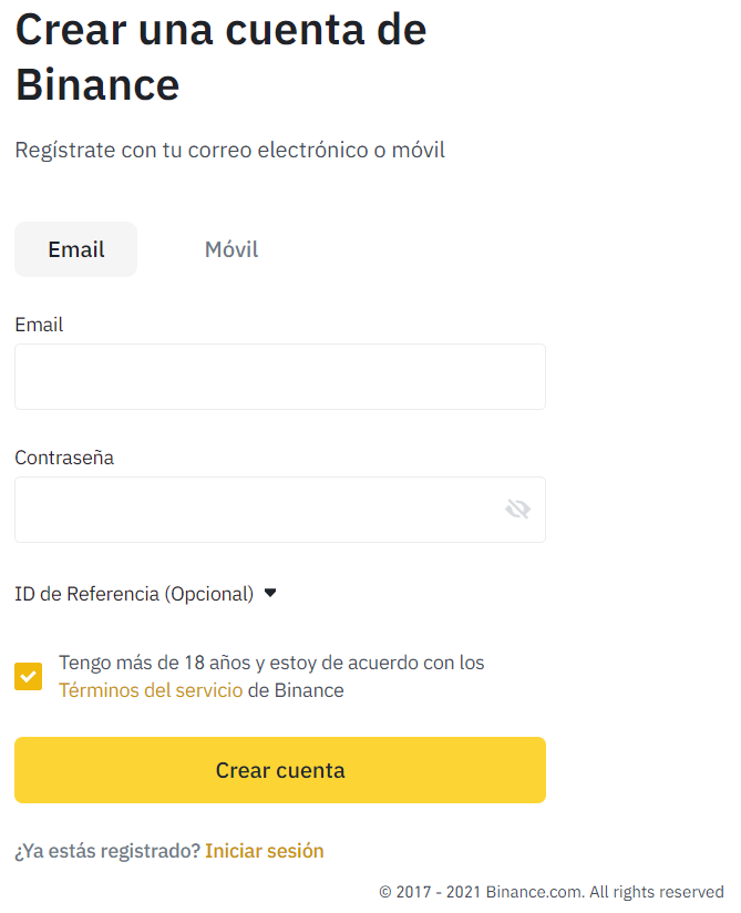 ¡Regístrate en Binance México!