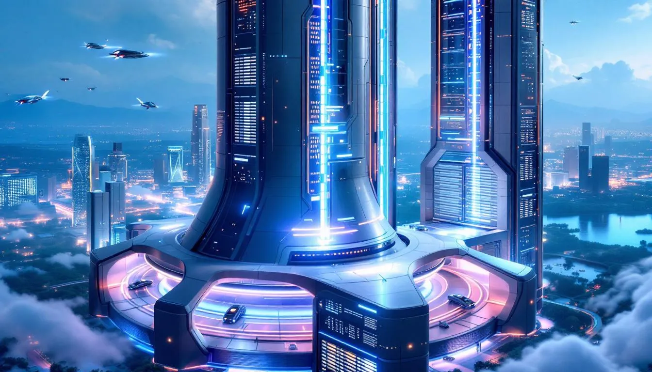 A visual representation of nuclear power's role in future data centers, highlighting energy generation and data center infrastructure.