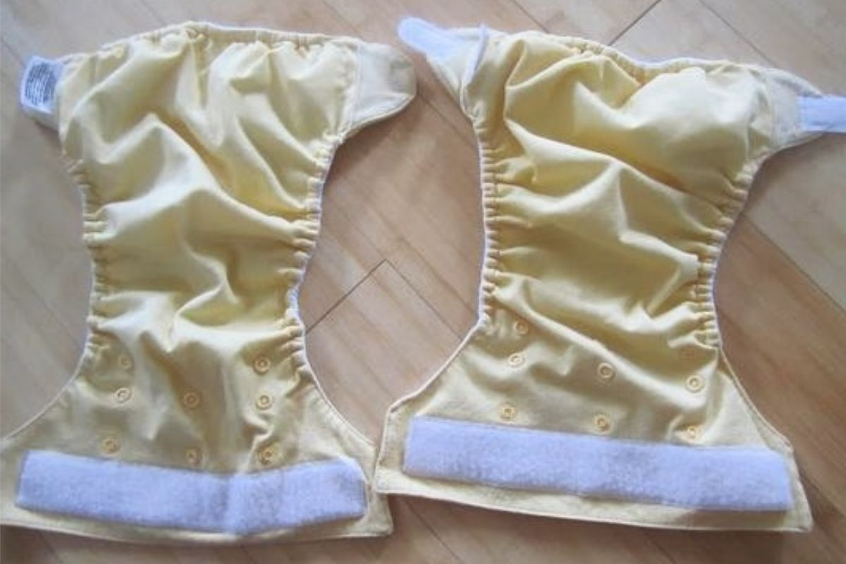 Old elastic and new elastic replacement in bumGenius diapers.