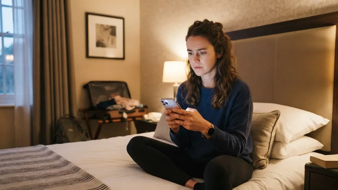 Traveler comparing award ticket confirmation with backup onward reservation documents
