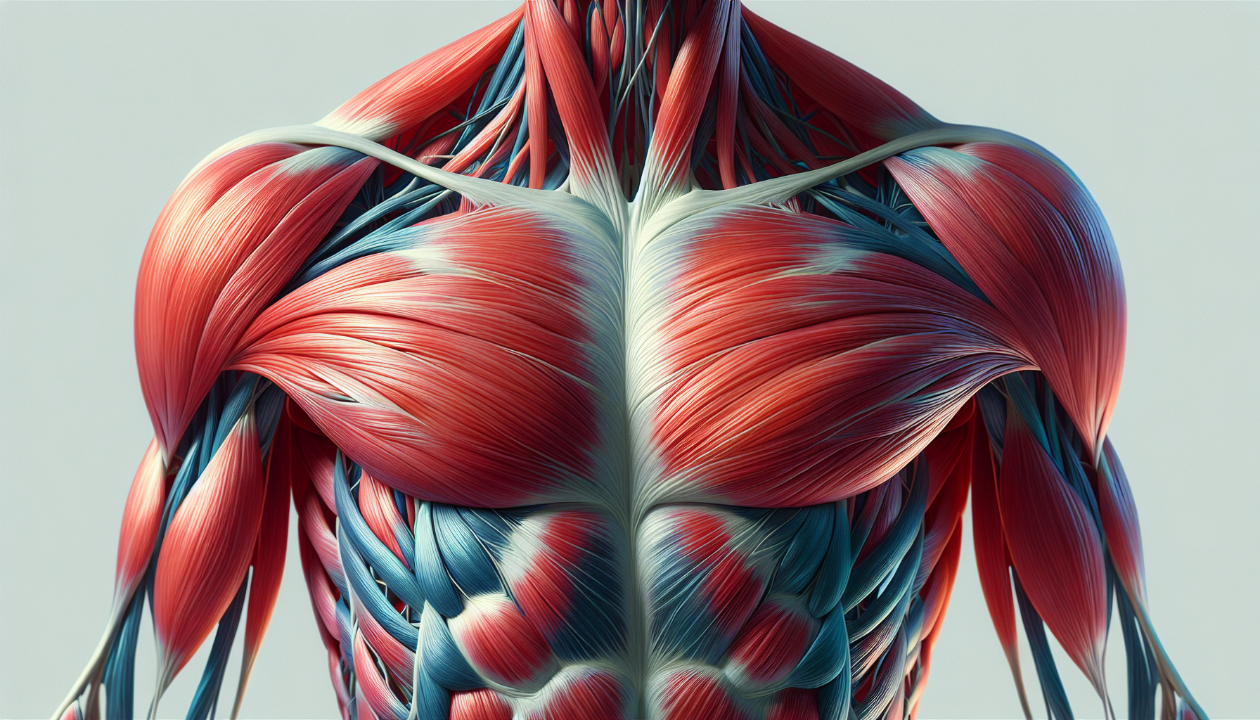 Illustration of chest muscle anatomy